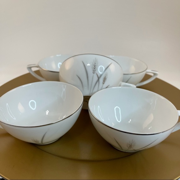 Platinum Wheat Fine China Tea Cup Japan Vintage - Picture 3 of 10